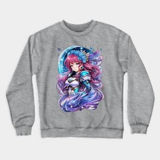 Dancing Among the Stars: AI Anime Character Art in Andromeda Crewneck Sweatshirt